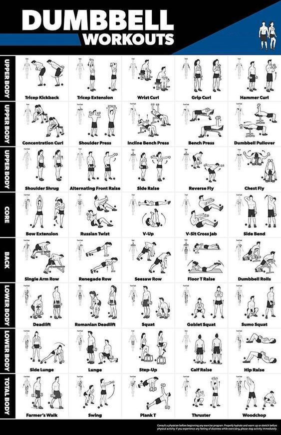 Printable 5 Day Dumbbell Workout Plan Free PDF JustFit