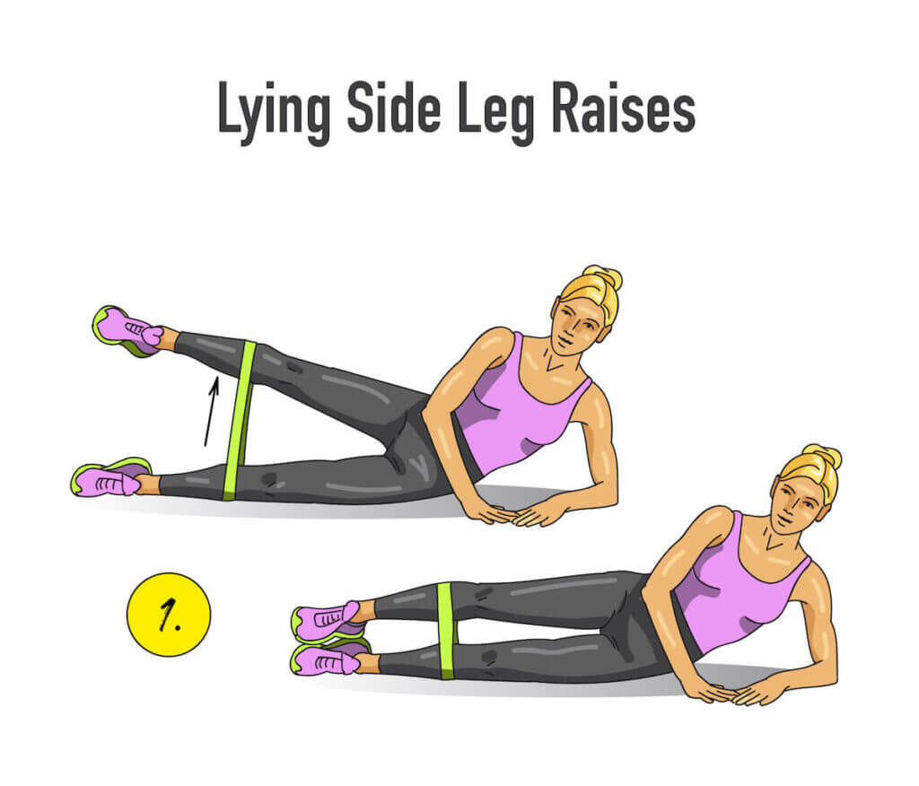 Leg raise with resistance band