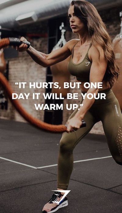 It hurts, but one day it will be your warm up.